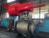 Robinet à tournant sphérique pneumatique en acier forgé